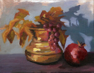 Pomegranate and Grapes